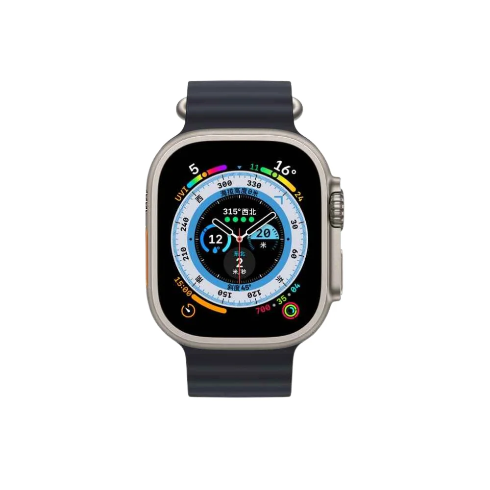 Smart Watch SW01 Ultra Max two Straps (Silver & Orange)